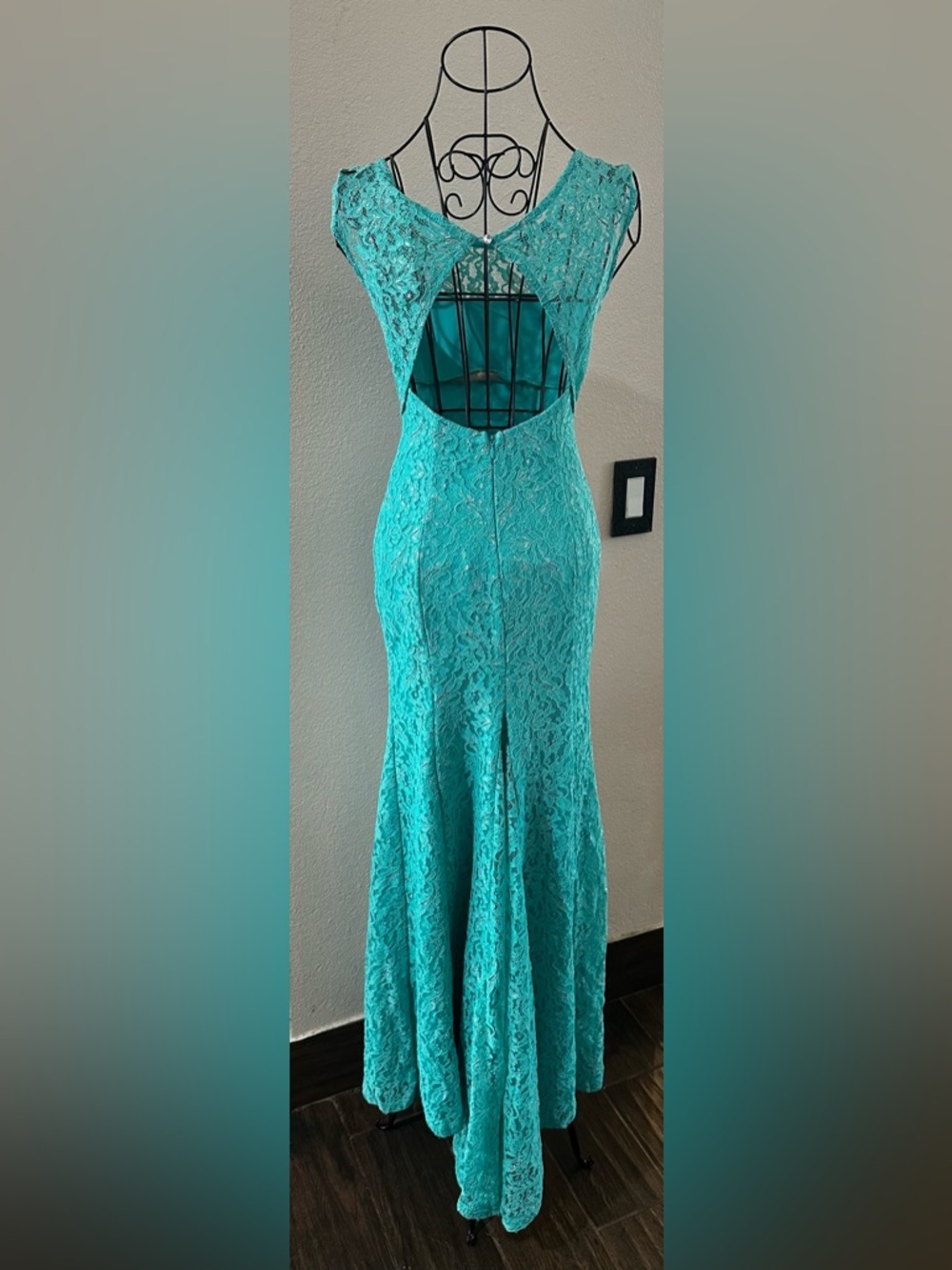 Teal Lace Dress